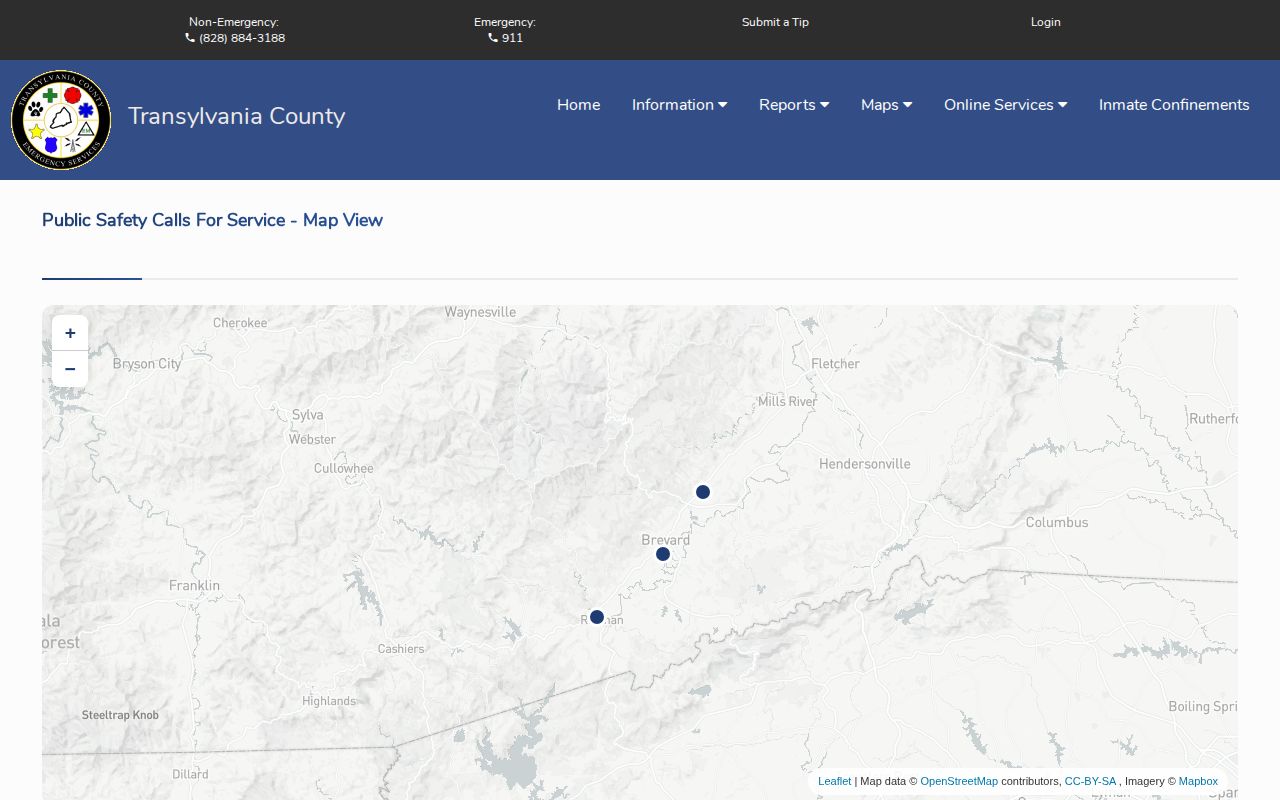 Transylvania County recent arrest Citizen Connect navigation