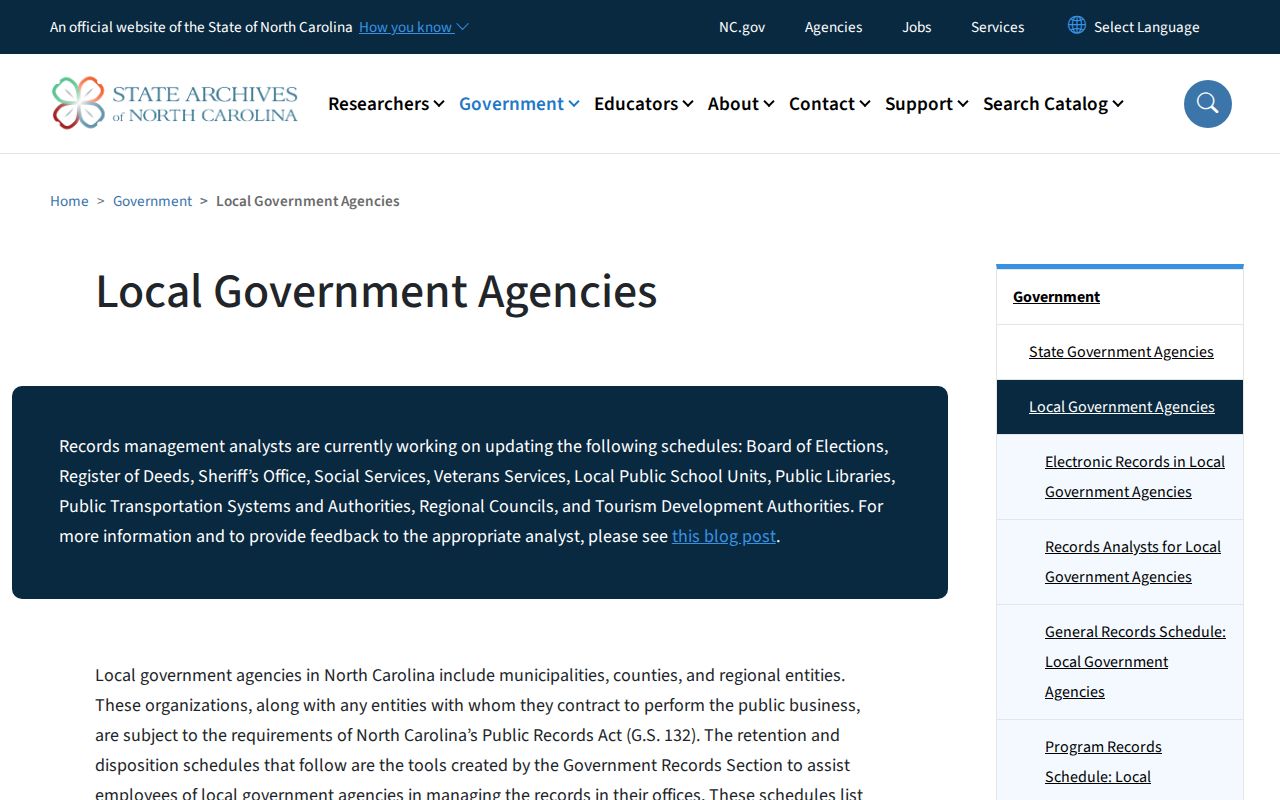 North Carolina retention guidance for older Transylvania County arrest records